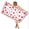 Microfiber Beach Towel Pool Towel Romantic Valentine Love Heart Shape Texture Red Sandfree Quick Drying Bath Towel Blanket Soft Absorbent Travel Towel for Gym Yoga, 35x71 Inch - Oversized Towel view 1