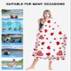 Microfiber Beach Towel Pool Towel Romantic Valentine Love Heart Shape Texture Red Sandfree Quick Drying Bath Towel Blanket Soft Absorbent Travel Towel for Gym Yoga, 35x71 Inch - Oversized Towel view 2