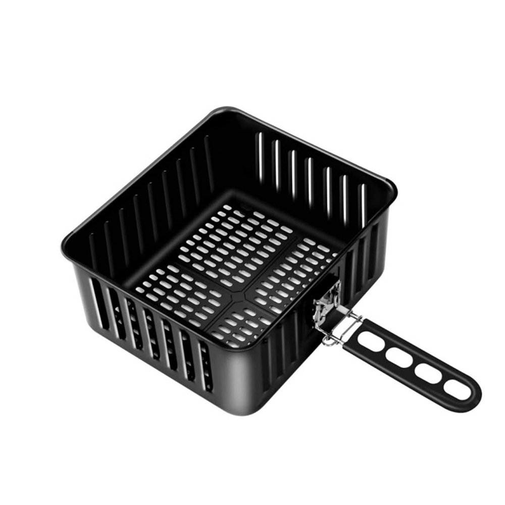 Fry Strainer Oil Skimmer Black Metal Frying Basket Kitchen Household French Fries Frying Basket Restaurant Snacks French Fries Basket Kitchen Fried Filter
