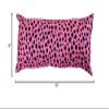 College Covers Animal Print Pillows Decorative Pillow, 16" X 6", Cheetah Pink view 3