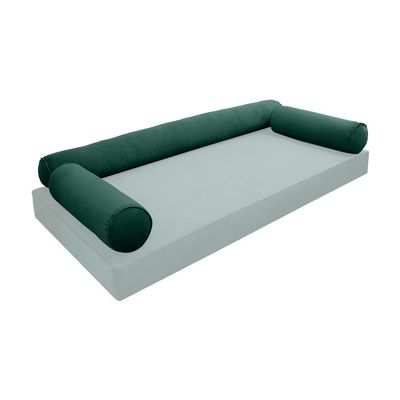 Cover ONLY Model V6 Twin Velvet Same Pipe Indoor Daybed Bolster Pillow - AD317