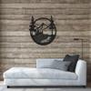 Badger Steel USA - Boat Mountains Scene - Metal Wall Art - 24" X 24" - Black view 1