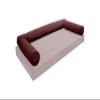 Cover ONLY Model V6 Twin-XL Velvet Same Pipe Indoor Daybed Bolster Pillow - AD368 view 1