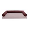 Cover ONLY Model V6 Twin-XL Velvet Same Pipe Indoor Daybed Bolster Pillow - AD368 view 2