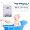 2 x Baby Bath Toy Organizer with 4 Strong Suction Hooks, Bath Toys Storage Mesh Bag, Shower Toy Holder, Quick Drying Bathtub Toy Basket, for Bath Toys, Shampoo & Soap view 2