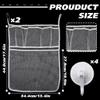 2 x Baby Bath Toy Organizer with 4 Strong Suction Hooks, Bath Toys Storage Mesh Bag, Shower Toy Holder, Quick Drying Bathtub Toy Basket, for Bath Toys, Shampoo & Soap view 3