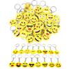 CRSUSUKJ 64 Pack Mini Emoticon Keychain Plush(16 expressions), Cute Keychain, Party Favors for Kids, Keychains, Valentine's Day Gifts/ Birthday Party Supplies, Emoticon Gifts Toys Carnival Prizes. view 1