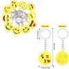 CRSUSUKJ 64 Pack Mini Emoticon Keychain Plush(16 expressions), Cute Keychain, Party Favors for Kids, Keychains, Valentine's Day Gifts/ Birthday Party Supplies, Emoticon Gifts Toys Carnival Prizes. view 2