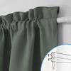 NICETOWN Sidelight French Door Room Darkening Curtain, Thermal Insulated Window Treatment Curtain for Narrow Glass Rod Pocket Door Cover with Tieback, 36 inch by 72 inch, Dark Mallard, 1 Panel view 3