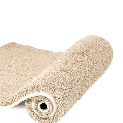 Walensee Bathroom Rug Non Slip Bath Mat (16 x 24, Beige) Water Absorbent Soft Microfiber Shaggy Bathroom Mat Machine Washable Bath Rug Thick Plush Rugs for Shower