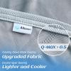 Ailemei Direct Upgraded Fabric Cooling Blanket for Hot Sleepers, Queen Size Lightweight Breathable Summer Bed Blankets, Q-Max >0.5 Jade Fiber,Keep Body Cool Hot Flashes Night Sweats,90"x90" view 3