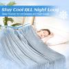 Ailemei Direct Upgraded Fabric Cooling Blanket for Hot Sleepers, Queen Size Lightweight Breathable Summer Bed Blankets, Q-Max >0.5 Jade Fiber,Keep Body Cool Hot Flashes Night Sweats,90"x90" view 4
