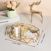 Feyarl Gold Glass Perfume Tray Mirror Vanity Jewelry Trinket Organizer Ornate Cosmetic Makeup Display Decorative Tray for Bathroom Home Decor Dresser Tabletop Countertop 11 x 8.26 x 1.96inch view 2