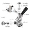 Hgkeke All 304 Stainless Steel Sankey Keg Coupler D System Sankey D Keg Coupler Beer Keg Coupler D System 5/16 Keg Coupler Barb US D Sankey Keg Coupler G5/8 Nuts D Type Keg Coupler Beer Tap for Keg view 3