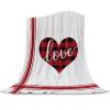 Super Soft Throw Blanket Flannel Fleece Lightweight Bed Blanket All Season Use Happy Valentine's Day 50" x 60" view 1