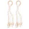 Cabilock Cotton Rope Banana Hanging Rack Set of 2 under Cabinet Banana Holder Space-Saving Fruit Storage Organizer Handmade Kitchen Decor view 1