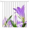 ABONAN Calla Lily Flower Shower Curtain Beautiful Romantic Spring Flourishing White Fresh Spring Creative Plant Fabric Bathroom Curtains Decor Set with Hook(67" Wx70 H) view 2