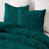 Velosso 3 Piece Luxury Diamond Ruffle Comforter Set Premium Super Soft 500 GSM All Season Pintuck 1000 Thread Count, 100% Egyptian Cotton - (King/California King Size Teal) view 3