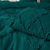 Velosso 3 Piece Luxury Diamond Ruffle Comforter Set Premium Super Soft 500 GSM All Season Pintuck 1000 Thread Count, 100% Egyptian Cotton - (King/California King Size Teal) view 4