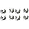 Cabilock 8pcs Heavy Duty Clothes Rail U-shaped Rod End Supports for Closet Curtain Rod and Shower Curtain Stainless Steel Flange Holder Screws view 1