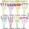 24pcs Makeup Theme Styling Straws Reusable Plastic Straw Spa Theme Birthday Party Supplies Decorations Birthday Party Favors with 2 Cleaning Brushes Gifts view 2