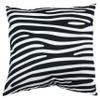 College Covers Animal Print Pillows Decorative Pillow, 16" X 16", Zebra White/Black view 1