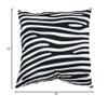 College Covers Animal Print Pillows Decorative Pillow, 16" X 16", Zebra White/Black view 3