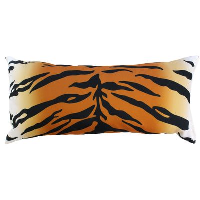 College Covers Animal Print Pillows Decorative Pillow, 16" X 6", Tiger Natural