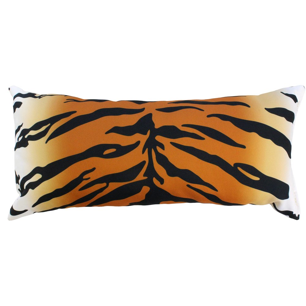 College Covers Animal Print Pillows Decorative Pillow, 16" X 6", Tiger Natural