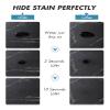 AMOAMI-Coffee Mat Hide Stain Rubber Backed Absorbent Dish Drying Mat for Kitchen Counter-Coffee Bar Accessories Fit Under Coffee Maker, Espresso Machine, Pot, Dish Rack Black&Gold view 2