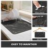 AMOAMI-Coffee Mat Hide Stain Rubber Backed Absorbent Dish Drying Mat for Kitchen Counter-Coffee Bar Accessories Fit Under Coffee Maker, Espresso Machine, Pot, Dish Rack Black&Gold view 4