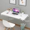 Aigoss Folding Wall-Mounted Drop-Leaf Table - Heavy Duty Fold Down Wall Mount Desk for Small Spaces Desk Home/Office/Kitchen & Dining Room (Color : White, Size : L60xW30cm/L24xW12in) view 2