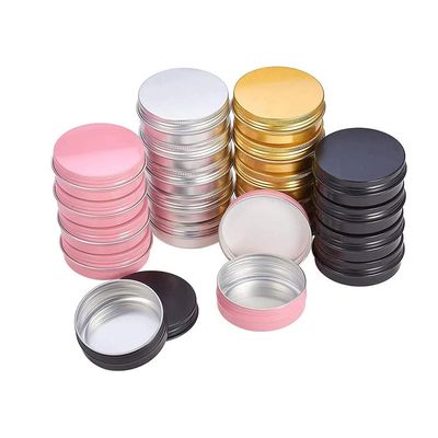 ezqnirk 10PCS Empty Aluminum Tin Jar For Cream Balm Nail Candle Cosmetic Round Storage Container Mini Metal Box,Rose Gold,10ML