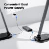 Taodaliy LED Desk Lamp, Black, Rectangular, Tabletop, Indoor, LED, USB Charging, Eye Care, 5 Color Modes, 5 Brightness Levels, 1H Timer, Night Light, Foldable Design view 2