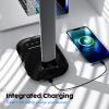 Taodaliy LED Desk Lamp, Black, Rectangular, Tabletop, Indoor, LED, USB Charging, Eye Care, 5 Color Modes, 5 Brightness Levels, 1H Timer, Night Light, Foldable Design view 3