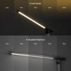 Taodaliy LED Desk Lamp, Black, Rectangular, Tabletop, Indoor, LED, USB Charging, Eye Care, 5 Color Modes, 5 Brightness Levels, 1H Timer, Night Light, Foldable Design view 4