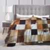 Cowhide Throw Blanket,Cow Blanket for Bed Sofa Couch Soft Flannel Fleece Lightweight Throw Blanket for Adult Boys Girls 80"X60" view 3