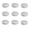 ezqnirk 5PCS Round Aluminum Box Tin Cans Screw Top Lid Lip Balm Candle Spice Tins Cans,10ml view 1