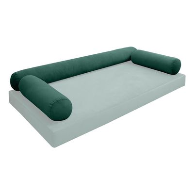 Cover ONLY Model V6 Full Velvet Knife Edge Indoor Daybed Bolster Pillow AD317
