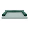 Cover ONLY Model V6 Full Velvet Knife Edge Indoor Daybed Bolster Pillow AD317 view 2