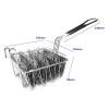 Fry Strainer Oil Skimmer Taco Shell Fryer Basket Holds 4 Shells Deep Fryer Taco Holders Basket with Grip Handle Taco Holder Stand Kitchen Fried Filter view 2