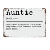 Auntie Definition Metal Sign Auntie Definition Typography Metal Tin Sign Wall Art Farmhouse Decorative Sign Rustic Wall Decor for Home Man Cave Gate Garden Bars Cafes 8x12 inch view 1
