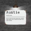 Auntie Definition Metal Sign Auntie Definition Typography Metal Tin Sign Wall Art Farmhouse Decorative Sign Rustic Wall Decor for Home Man Cave Gate Garden Bars Cafes 8x12 inch view 2
