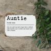 Auntie Definition Metal Sign Auntie Definition Typography Metal Tin Sign Wall Art Farmhouse Decorative Sign Rustic Wall Decor for Home Man Cave Gate Garden Bars Cafes 8x12 inch view 3