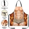 A AIFAMY Funny Men Cooking Grilling Aprons Muscles Guy BBQ Funny Gag Gifts for Christmas, White Elephant Gift Exchange (Muscleman 2, One Size) view 2