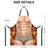 A AIFAMY Funny Men Cooking Grilling Aprons Muscles Guy BBQ Funny Gag Gifts for Christmas, White Elephant Gift Exchange (Muscleman 2, One Size) view 3