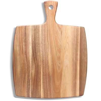 16.6"x13" Large Acacia Wood Cutting Board with Handle Big Wooden Charcuterie Boards Butcher Block Meat Cutting Boards for Kitchen Decor Bread Cheese Serving Platter Thick Teak Chopping Board Food Tray