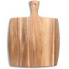 16.6"x13" Large Acacia Wood Cutting Board with Handle Big Wooden Charcuterie Boards Butcher Block Meat Cutting Boards for Kitchen Decor Bread Cheese Serving Platter Thick Teak Chopping Board Food Tray view 1