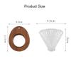 AXUYU Pour Over Coffee Dripper V60 Glass Coffee Funnel Filter Reusable Cone Brewer with Black Walnut Wood Base Brewing Coffee Dripper Accessory for Coffee Pot Coffee Maker view 2