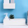Housoutil 2pcs Wall Adhesive Remote Shelf White Storage Organizer Holder Wall Mount Adhesive Storage Organizer Box view 3
